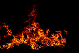 Fototapeta Panele - Blaze burning fire flame on art texture background.