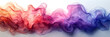 Abstract purple and magenta watercolor swirls with dreamy effect on transparent background.