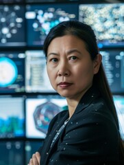 Poster - Southeast Asian Cybersecurity Expert Overseeing Data Protection Efforts in High-Security Office