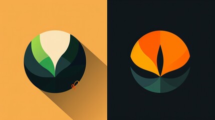 Wall Mural - Simplistic logo icon