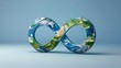 © Chanoknan - A symbolic infinity loop envelops the Earth, emphasizing the cyclical nature of recycling and sustainable living