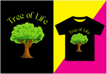 Tree of life t-shirt design, Typography modern T-shirt design for man and women, Modern, Simple, Lettering—vector file, Ready for print.