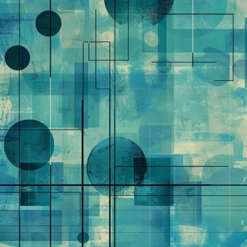 geometric shapes background.
