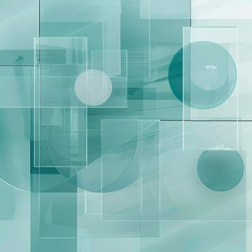 geometric shapes background.