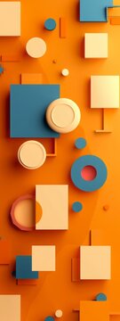 geometric shapes background.