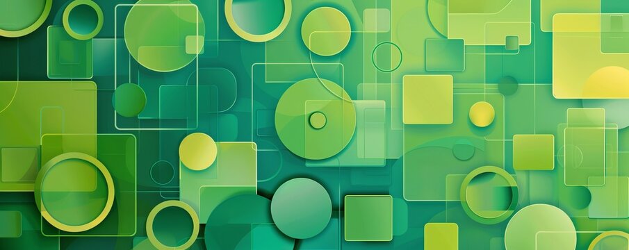 geometric shapes background.