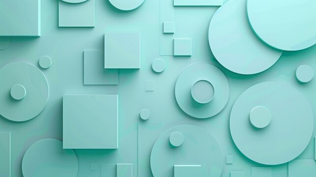 geometric shapes background.