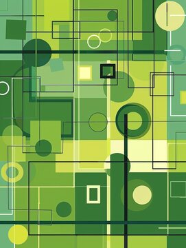 geometric shapes background.