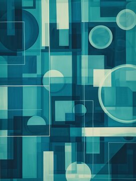 geometric shapes background.