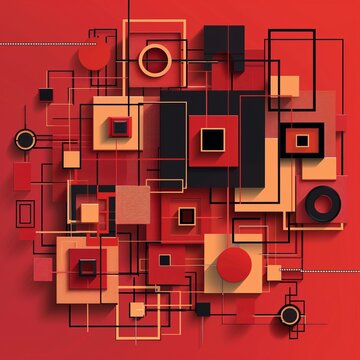 geometric shapes background.