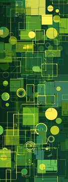 geometric shapes background.