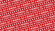 Wrapping paper. Pattern Memorial day Remember and Honor background on the red backdrop with text. National holiday of the USA. Vector illustration.