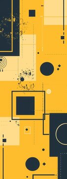 geometric shapes background.