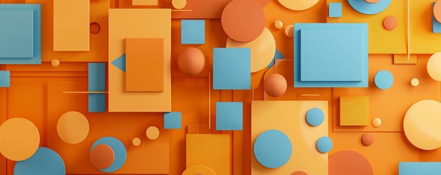 geometric shapes background.