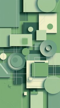 geometric shapes background.