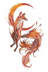 Wall Mural - Leaping fox logo