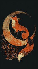 Canvas Print - Leaping fox logo