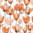 Elegant Watercolor Tulips Seamless Pattern for Design Use