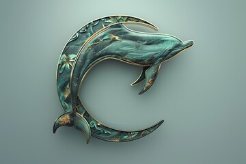 Canvas Print - Leaping dolphin logo