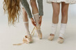 © Julie Meme/Stocksy - Close-up picture of Ballerina's legs in Ballet Shoes