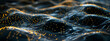 Abstract background #D pattern - DNA, constellations, neural cells. Horizontal banner