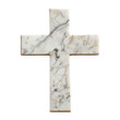 Elegant marble cross isolated on a white background