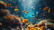 Vibrant Underwater Scene With Tropical Fish and Corals
