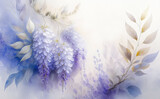 Fototapeta Fototapeta w kwiaty na ścianę - Wisteria, niebieskie kwiaty