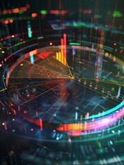 Poster - Complex Network Revealed Through Layers of Transparency - Abstract Technology Concept