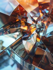 Poster - Fragmented Pie Chart Reflections - Abstract Blurred Data Visualization Concept