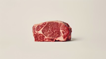 Sticker - Fresh raw steak on a neutral background. Simple, lean beef cut for cooking. Ideal for culinary concepts. High-quality protein source image. AI