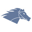 Horse head. Elegant horse. Royal stallion symbol design. Equine stables sign. Equestrian brand emblem