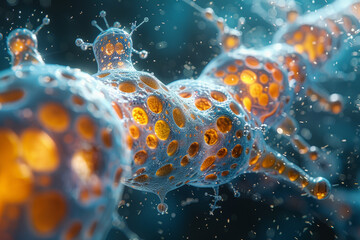 Poster - an abstract representation of the biochemical processes involved in the progression of a metabolic c