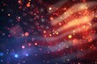 patriotic abstract background with a large us flag and soft blurred lights creating an artistic bokeh effect