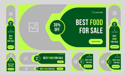 Wall Mural - Best food offer sale banner design for social media post, daily restaurant food offer banner design, customizable vector eps 10 file format