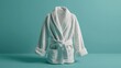 Blank mockup of a terry cloth robe with a shawl collar a timeless and classic design. .