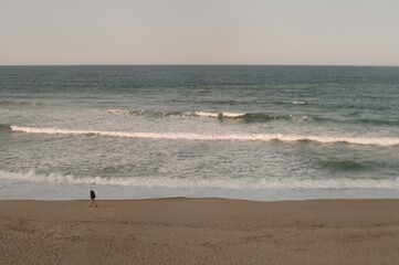 Man on the beach in Cape Cod