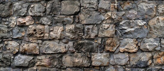 Canvas Print - Texture of an aged stone wall