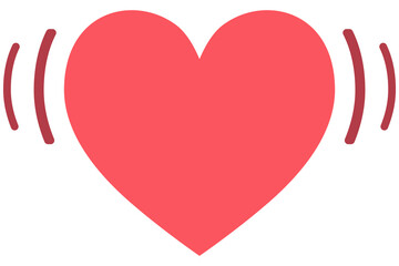 Wall Mural - Heart love icon isolated on white background.