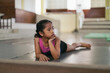 © Pedro Merino/Stocksy - Young gymnast girl looking bored during the training