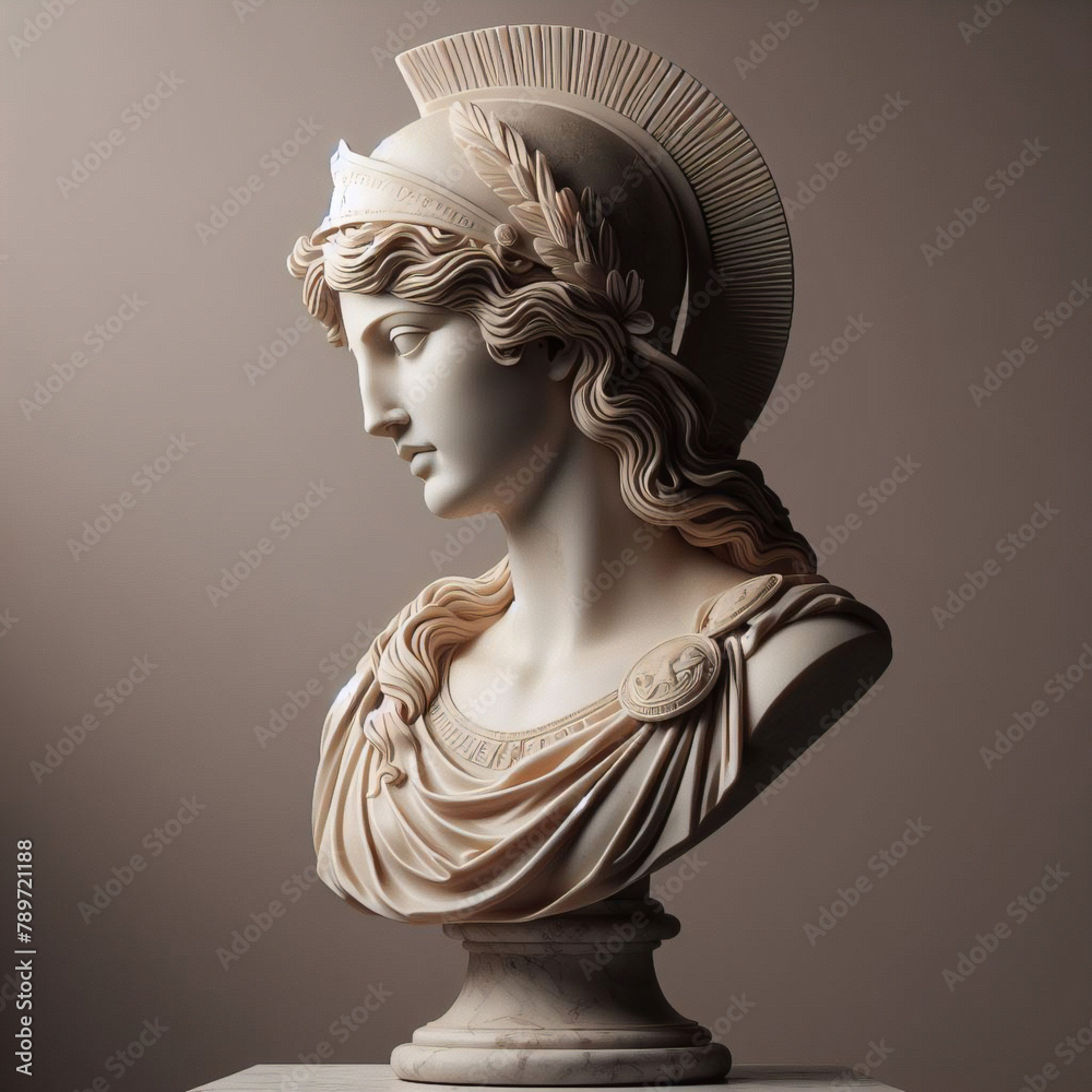 Athena marble statue, the ancient goddess of science and knowledge ...