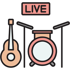 Canvas Print - Live Music Icon