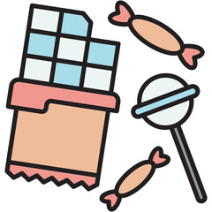 Wall Mural - Candy Buffet Icon