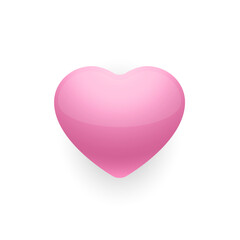 Leinwandbilder - Pink heart icon design. Vector illustration. 