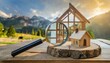 © Nicolas - Utilizing magnification tool and buildings made of wood Hunting for houses notion Evaluation of residence Assessment of property worth Selection of site for building