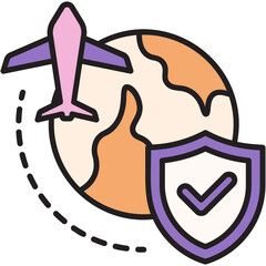 Sticker - Travel Insurance Icon