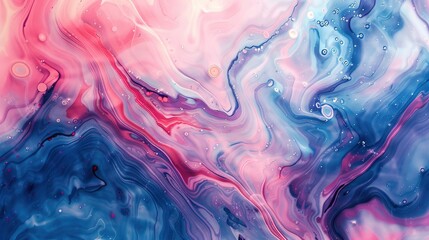 Sticker - Abstract colorful pink blue colors multicolored art painting illustration texture - watercolor swirl waves liquid splashes