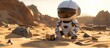 Robotic Adventurer Uncovers Ancient Artifact on Alien Desert Planet
