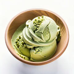 Poster - green matcha ice cream in cup