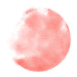 Watercolor blood moon png sticker, red faded circle, transparent background